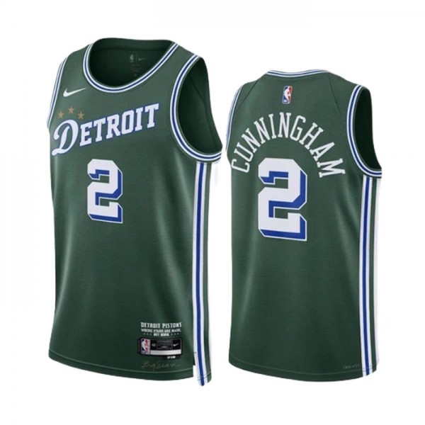Detroit Pistons Trikot Cade Cunningham 2 Nike 2022-23 City Edition Grün Swingman - Herren Detroit Pistons Trikot Cade Cunningham 2 Nike 2022-23 City Edition Grün Swingman - Herren